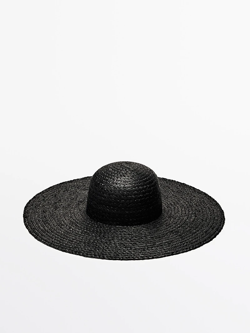 Raffia floppy hat