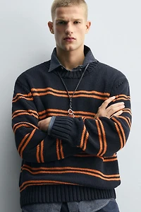 JACQUARD STRIPE SWEATER