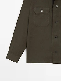 Surchemise poches lin total look