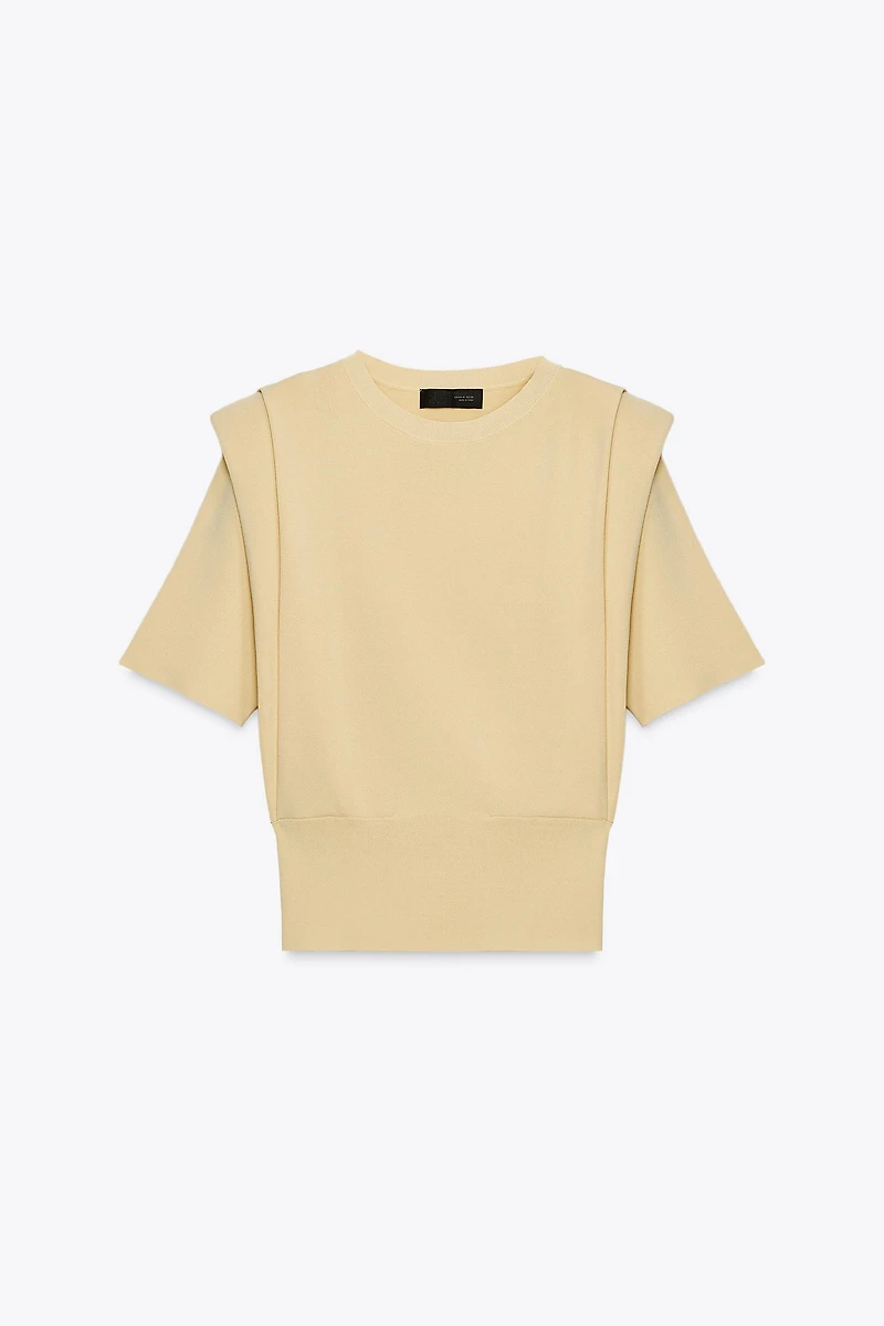 TOP EN MAILLE À ÉPAULETTES