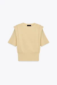 TOP EN MAILLE À ÉPAULETTES