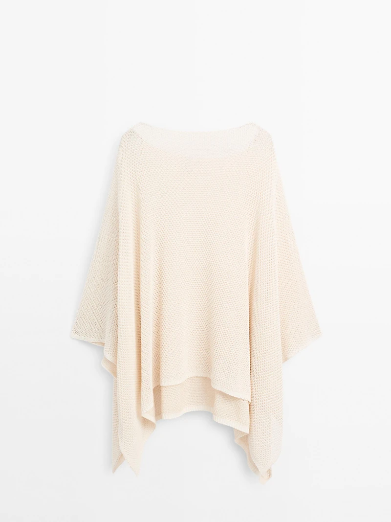 Cape en maille texturée