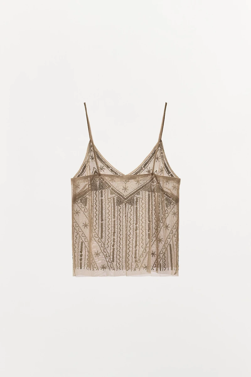 EMBROIDERED CAMISOLE