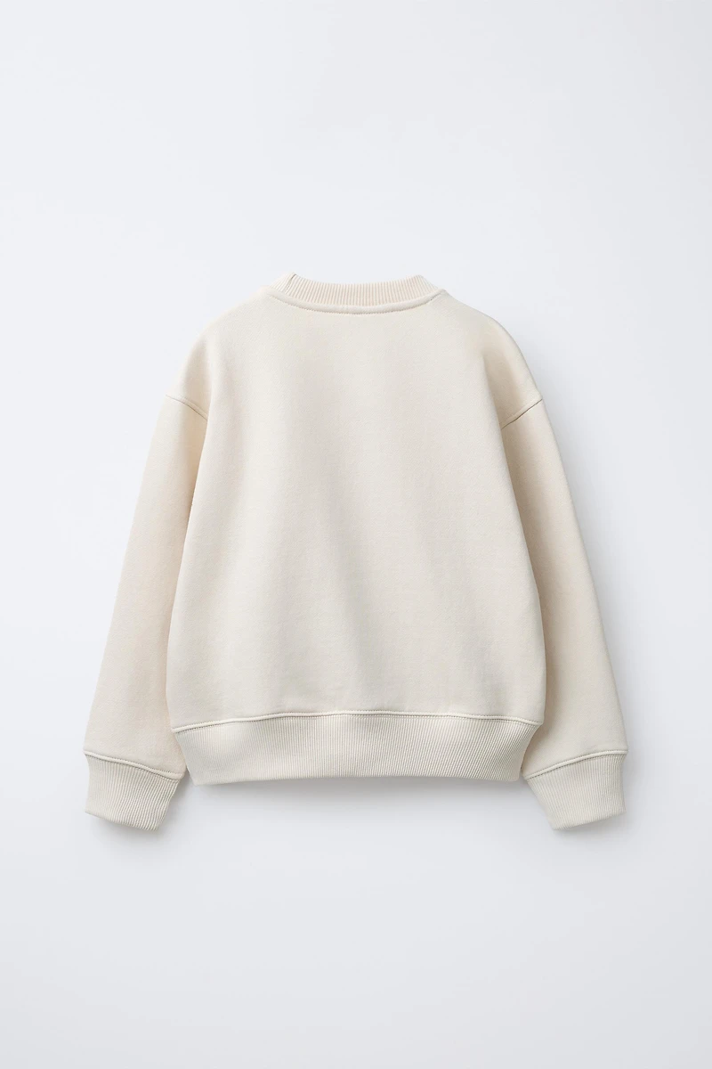 TEXT AND LABEL SWEATSHIRT