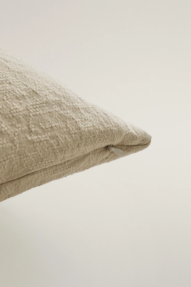 JACQUARD COTTON THROW PILLOW COVER