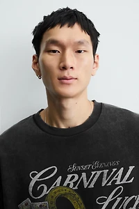 COMBINATION PRINT SWEATSHIRT