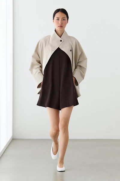 Jacket with high collar detail