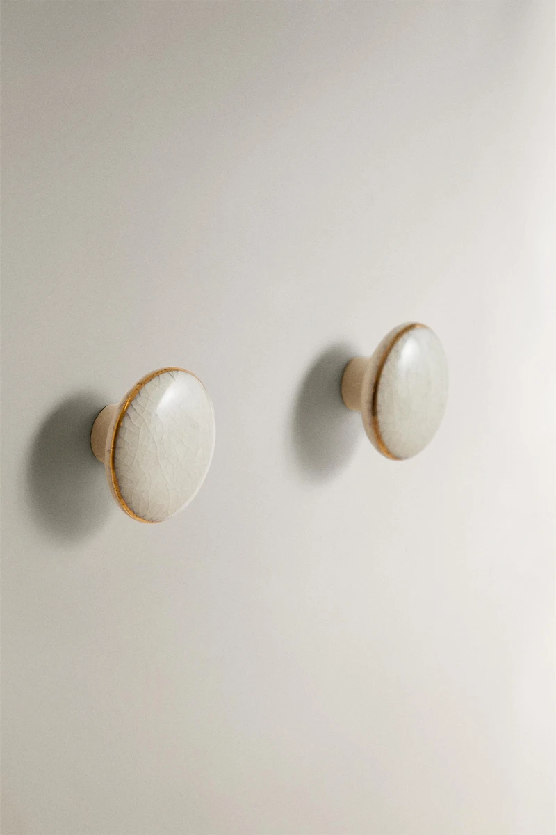 SET OF ROUND CERAMIC KNOBS (SET OF 2)