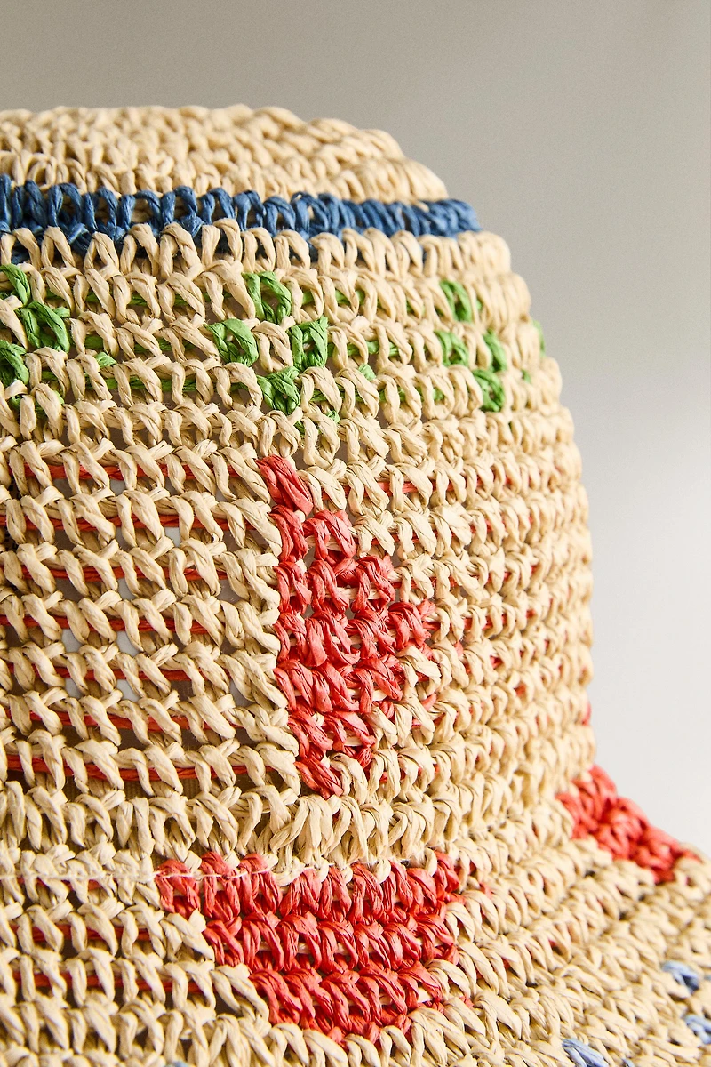 CHAPEAU DE PLAGE EN PAPIER IMPRIMÉ ENFANT