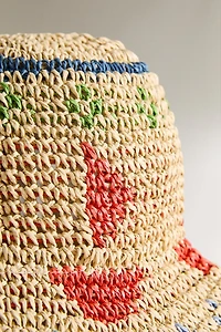 CHAPEAU DE PLAGE EN PAPIER IMPRIMÉ ENFANT
