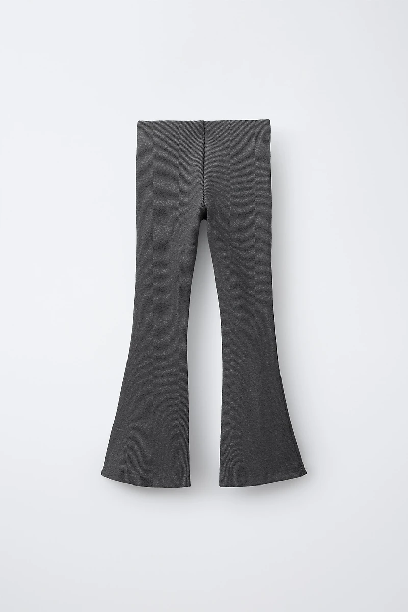 LEGGING CÔTELÉ FLARE LISSE
