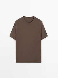 Distressed-effect short sleeve T-shirt