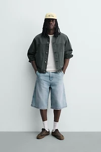 WASHED JACKET WITH COMBINATION COLLAR