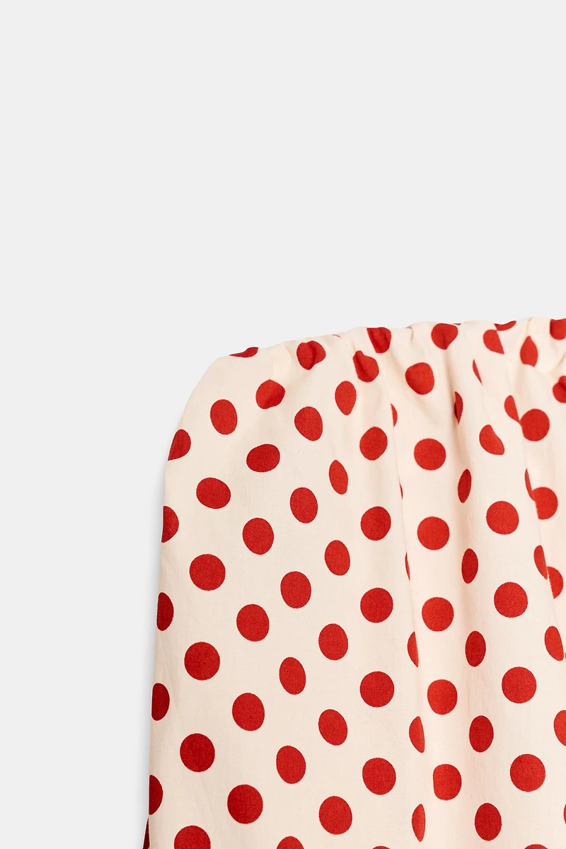 POLKA DOT BANDEAU DRESS