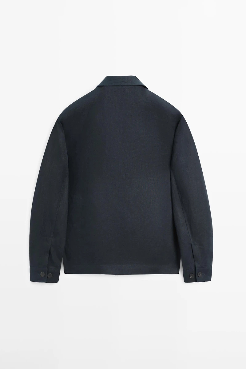 Cropped linen jacket
