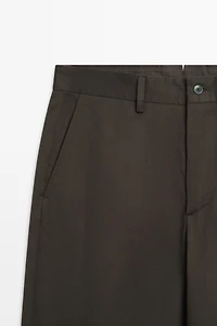 100% cotton wide-leg pants