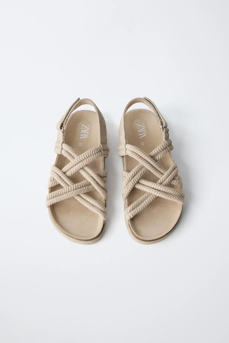 ROPE DESIGN LEATHER SANDALS