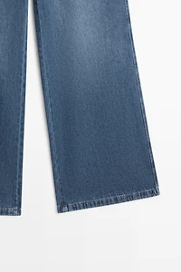 Mid-waist wide-leg jeans