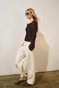 BOAT NECK KNIT JUMPER