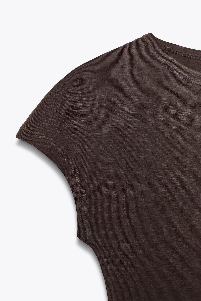 COTTON MODAL CROP T-SHIRT