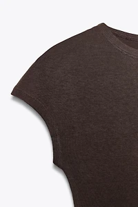 COTTON MODAL CROP T-SHIRT