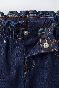 EMBROIDERED DOG CULOTTE JEANS