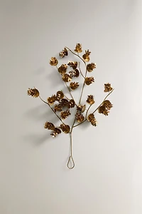 ANTIQUE-FINISH CHRISTMAS PINE CONE BRANCH ORNAMENT