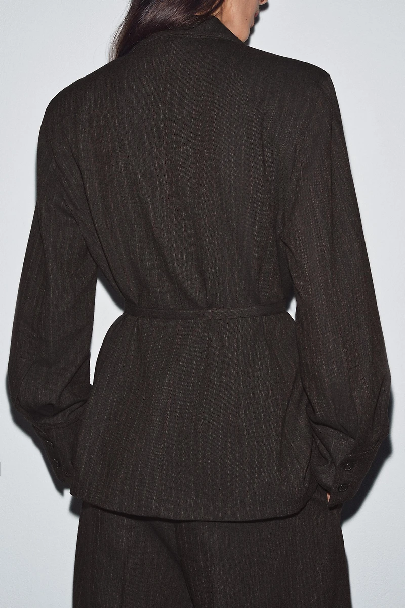 BLAZER CHEVRONS CEINTURE ZW COLLECTION
