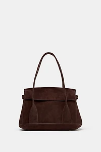 SPLIT LEATHER CITY BAG