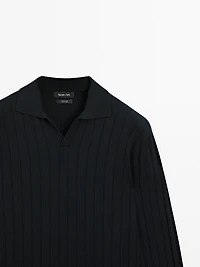Pull polo manches longues