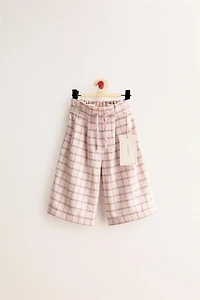 ZARA TIMELESS - PANTALON LARGE À CARREAUX