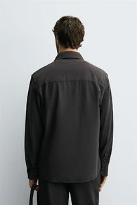 WASHED COTTON LINEN SHIRT