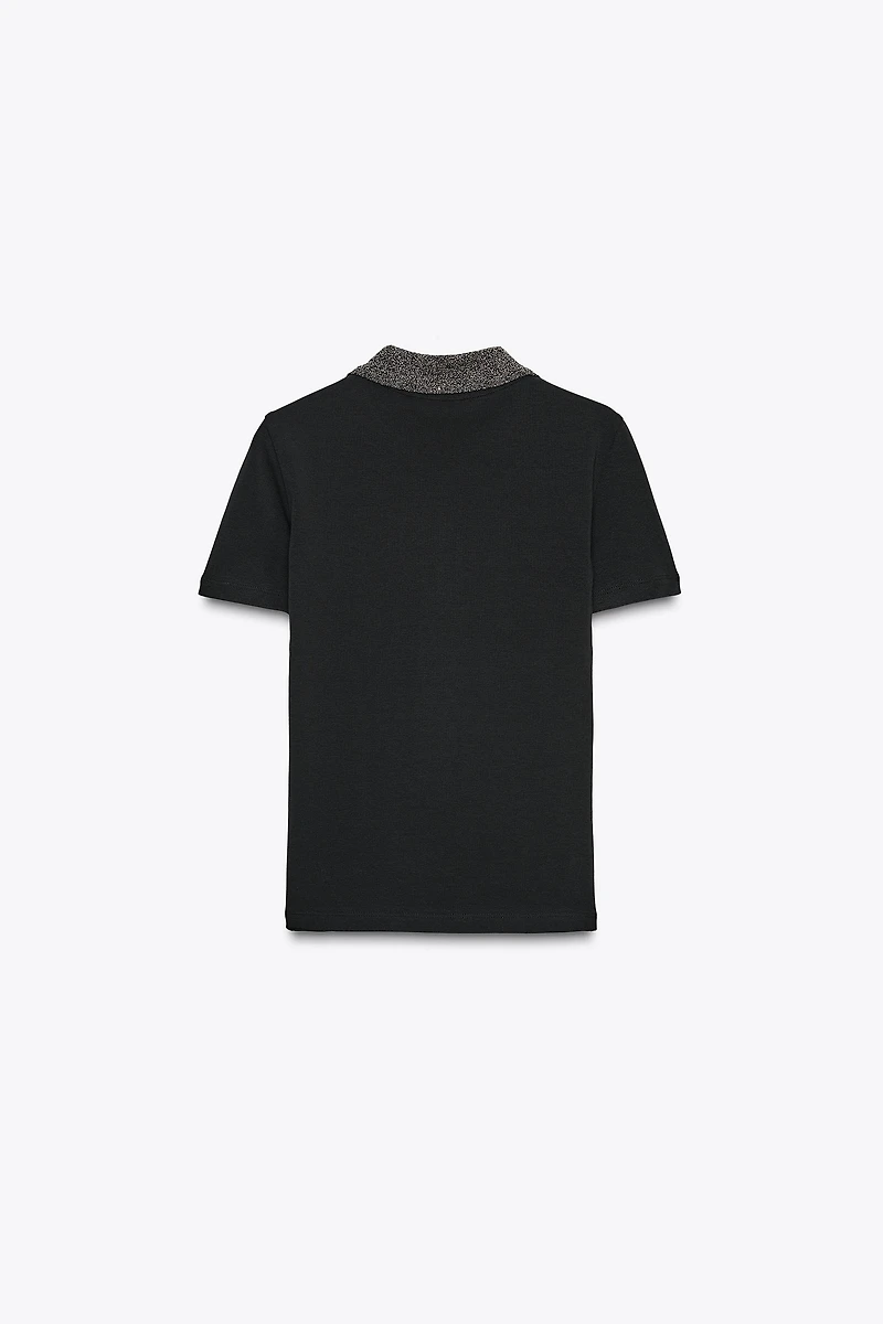 METALLIC THREAD T-SHIRT