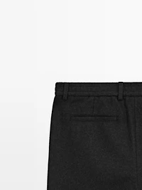 Wool blend suit trousers