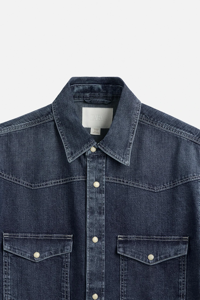 CHEMISE EN DENIM WESTERN