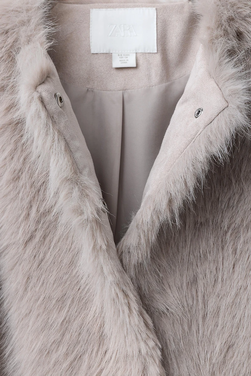 FAUX FUR CROPPED JACKET