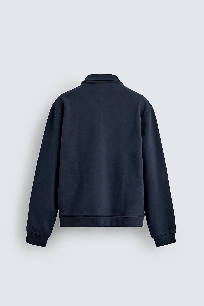 BASIC ZIP-UP SWEATSHIRT