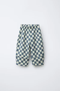 CHECKERED BALLOON PANTS