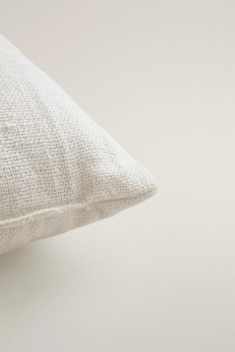 LETTER S EMBROIDERED LINEN CUSHION