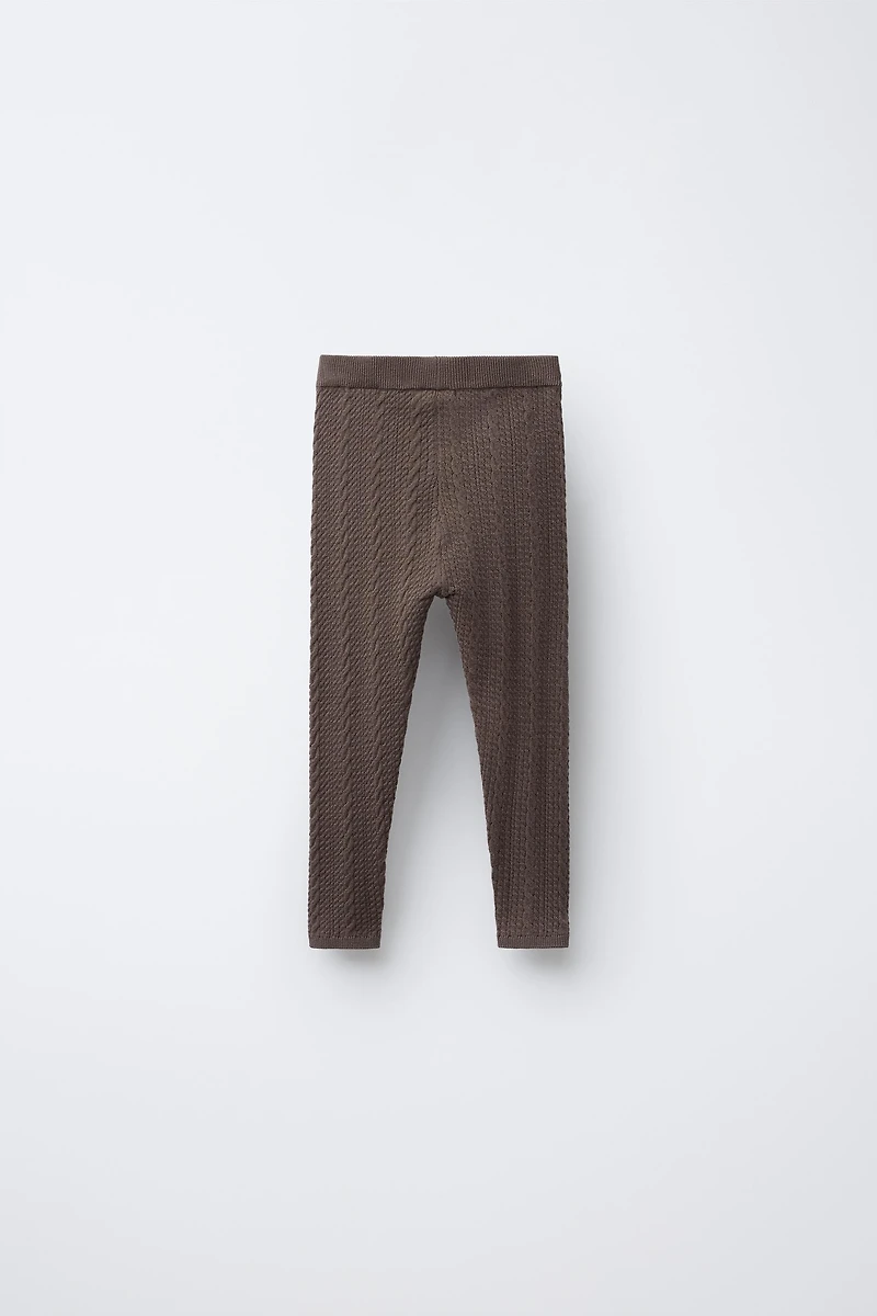LEGGING EN MAILLE À TORSADES