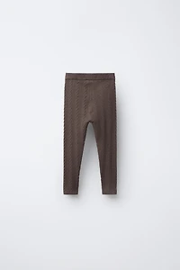 LEGGING EN MAILLE À TORSADES