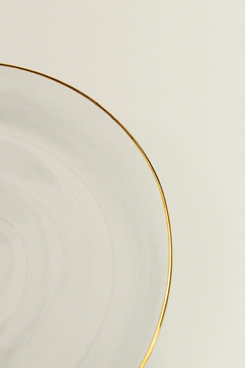 BOROSILICATE GLASS SIDE PLATE WITH RIM