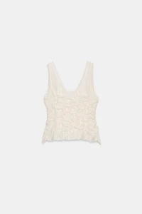 TOP À PLIS ET LACETS