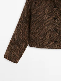 Manteau court imprimé animal