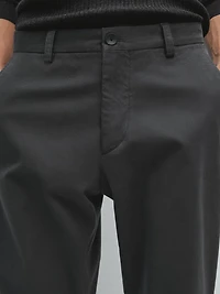 Slim fit textured trousers