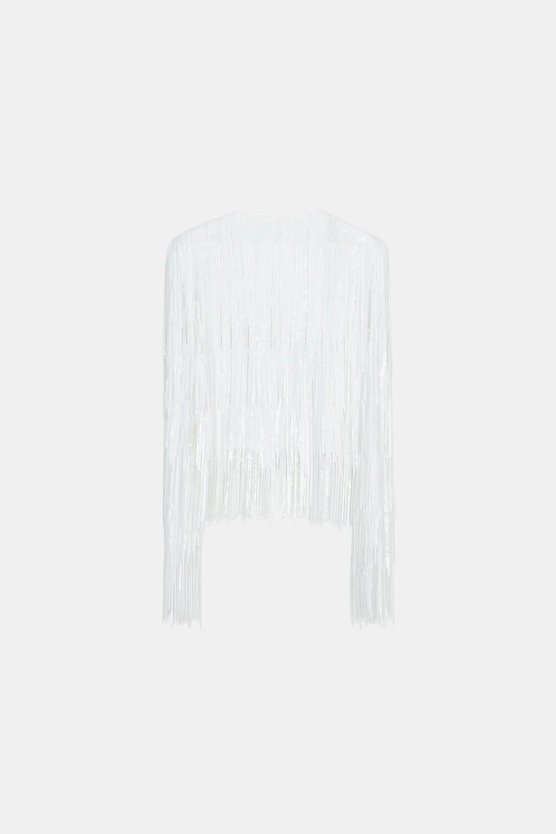 VESTE FRANGES PAILLETTES ZW COLLECTION