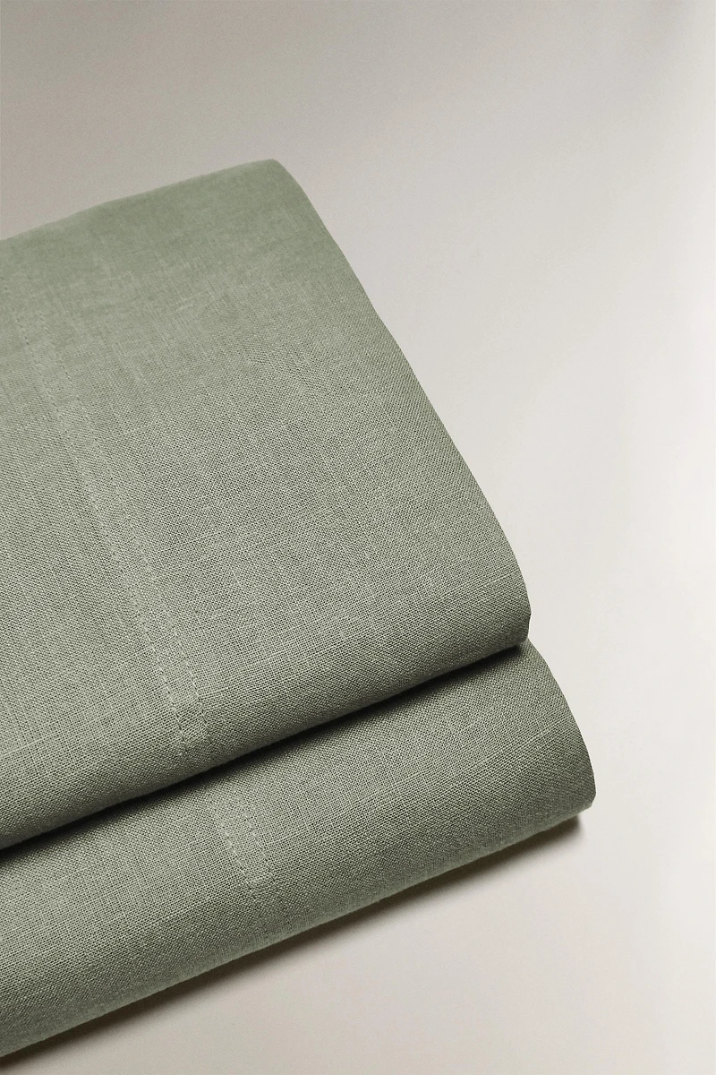 WASHED LINEN FLAT SHEET (140 GSM)