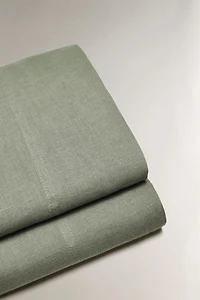 WASHED LINEN FLAT SHEET (140 GSM)