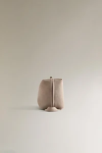 MEDIUM SPLIT SUEDE MAKEUP BAG