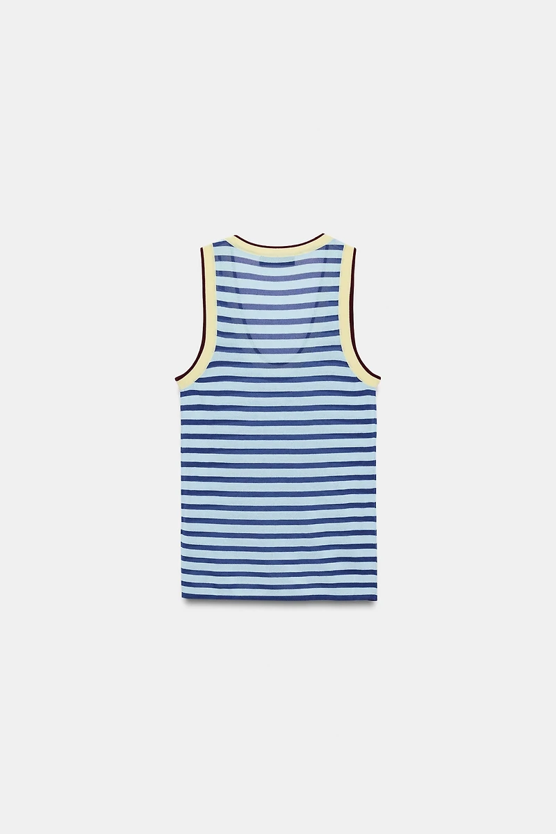 STRIPED KNIT TOP